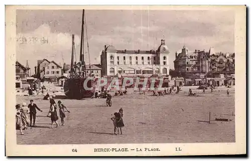 Cartes postales BERCK-PLAGE - LA PLAGE Bateau