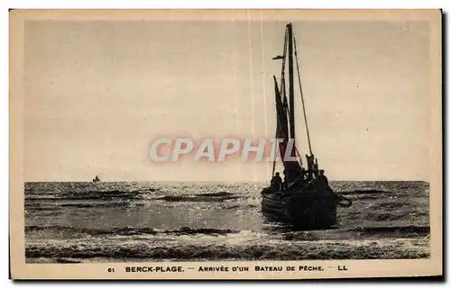 Cartes postales BERCK-PLAGE - ARRIVEE D UN BATEAU DE PECHE