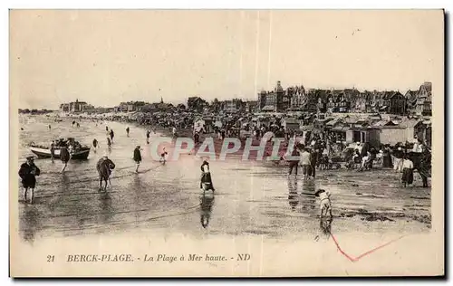 Cartes postales BERCK-PLAGE - La Plage a Mer haute - ND