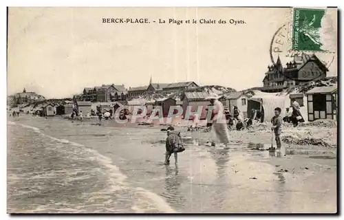 Cartes postales BERCK-PLAGE - La Plage et le Chalet des Oyats