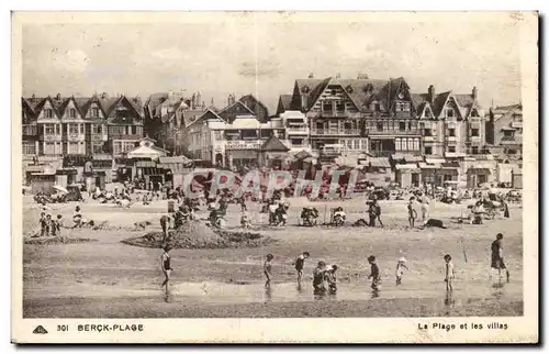 Cartes postales BERCK-PLAGE La Plage et les villas