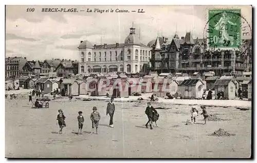 Cartes postales BERCK-PLAGE - Le Plage et le Casino - LL