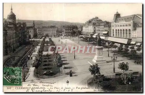 Cartes postales CLERMONT - FERRAND -La Place de Jaude- Vue generale -LL