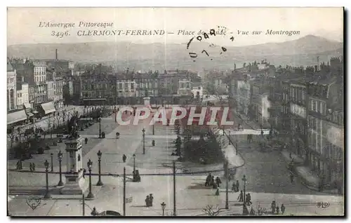 Cartes postales CLERMONT-FERRAND - Place de Quide - Vue sur Montrogon