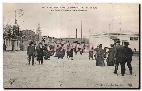 Cartes postales CLERMONT-FERRAND - La Porte d Entree et la Passerelle Exposition de 1910