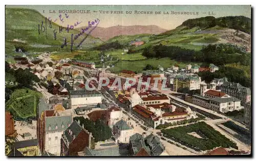 Cartes postales LA BOURBOULE - VUE PRISE DU ROCHER DE LA BOURBOULE - LL