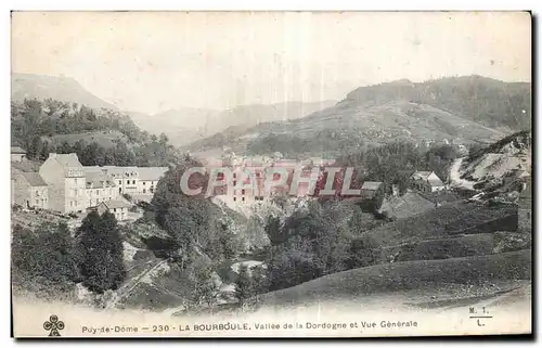 Cartes postales La Bourboule Vallee de la Dordogne et Vue Generale