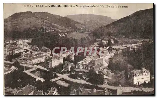 Cartes postales La Bourboule Vue generale et Vallee de Vendeix