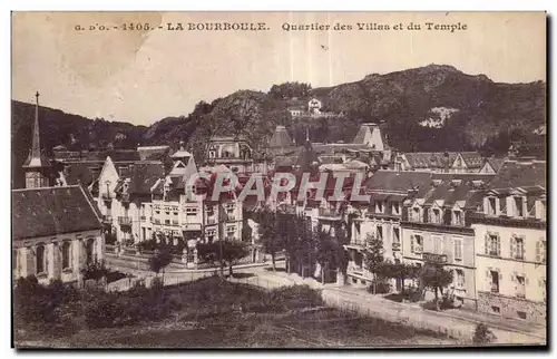 Cartes postales La Bourboule Quarlier des Villas et du Temple