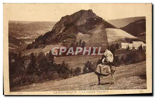 Cartes postales La Bourboule La Roche Vendeix Ane Donkey