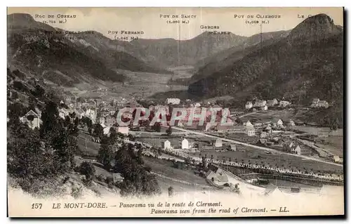 Cartes postales Le Mont Dore Panorama vu la route de Clermont Panorama seen from the road of Clermont