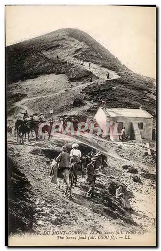 Cartes postales Le Mont Dore Le Pie Sancy (alt 1886 ft) The Sancy peack (alt 6300 ft) Ane Donkey