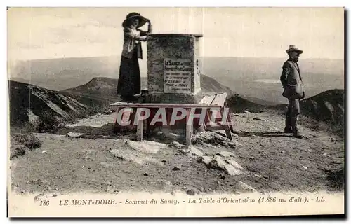 Ansichtskarte AK Le Mont Dore Sommet du Sancy La table d orientation