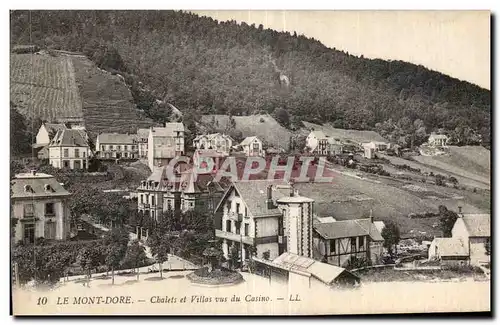 Cartes postales Le Mont Dore chalets et villas vus du casino