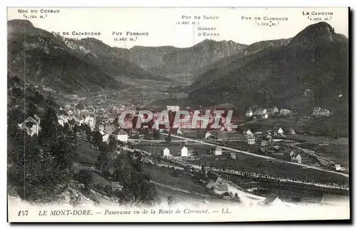 Ansichtskarte AK Le Mont Dore Panorama vu de la route de Clermont