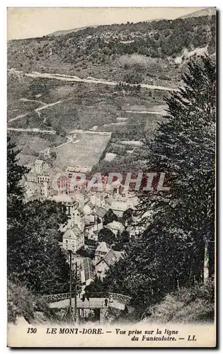 Cartes postales LE MONT DORE Vue prise sur la ligne du Funiculaire