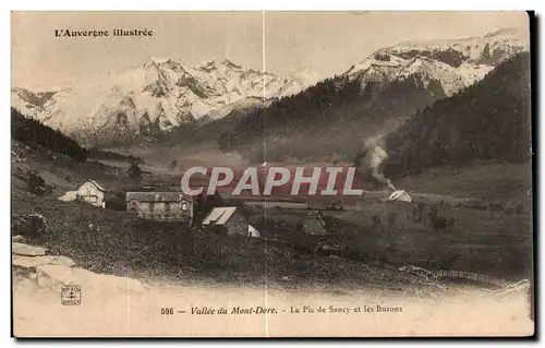 Cartes postales Vallee du Mont Dore La Pic de Sancy et les Burons