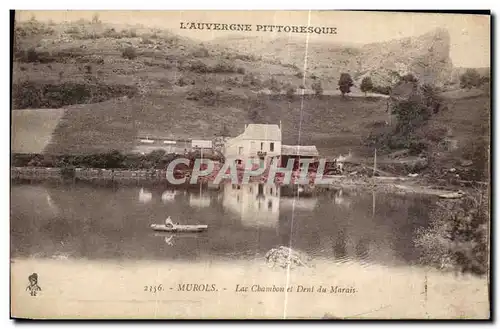 Ansichtskarte AK MUROLS Lac Chambon et Dent du Marais (machine a vapeur)