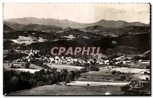 Moderne Karte St Nectaire Murols Vue parnoramique de et chaine des Monts Dore Sancy