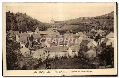 Orcival - Vue Generale - Route du Mont Dore - Cartes postales