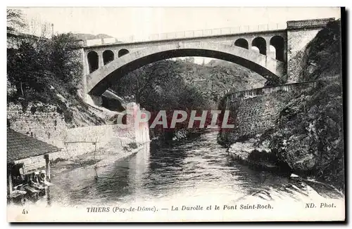 Ansichtskarte AK Thiers (Puy de Dome) La Durolle el le Pont Saint Roch