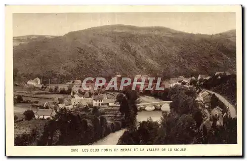 Cartes postales Les Deux Ponts De Menat Et La Vallee De La Sioule