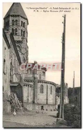 Ansichtskarte AK L Auvergne Illustre Saint Saturnin (P de D) P R Eglise Romane (XIe siecle)