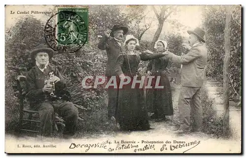 Ansichtskarte AK La Bourree Presentation des Dames Cantal Folklore Danse