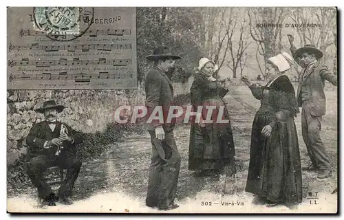 Ansichtskarte AK Bourree D Auvergne Bourree Folklore Danse