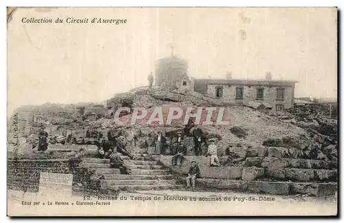 Ansichtskarte AK d Auvergne Ruines du Temple de Meroure au sommet du Puy de Dome