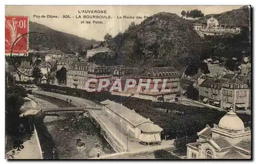 Cartes postales La Bourboule La Roche des Fee et les Ponts