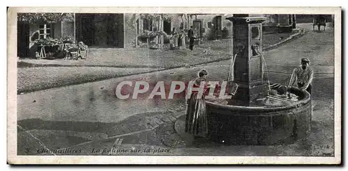 Ansichtskarte AK Chamailleres La fontaine sur la place