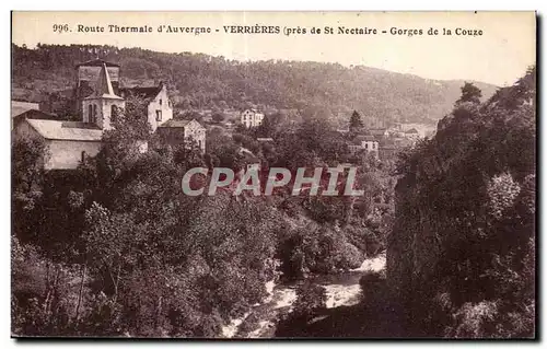 Cartes postales Route Thermale d Auvergne Verrieres (pres de St Nectaire Gorges de la Couze)