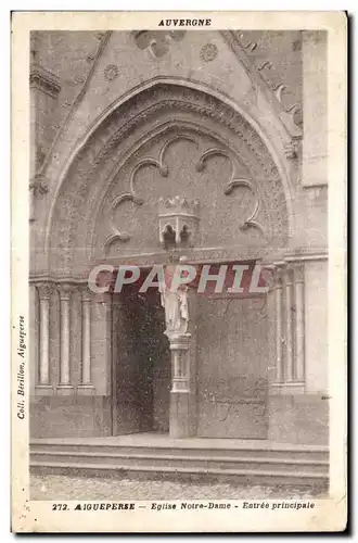 Ansichtskarte AK Aigueperse Eglise Notre Dame Entree principale Auvergne