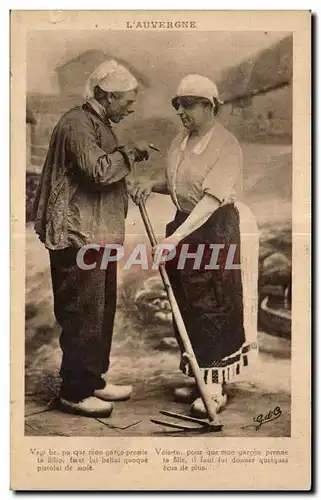 Cartes postales L Auvergne Folklore Costume