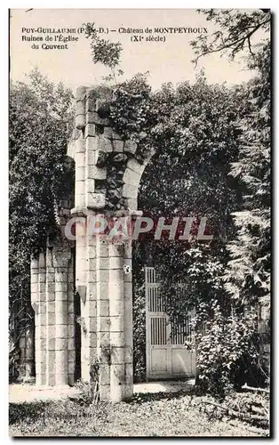 Cartes postales Other Puy Guillaume Chateau de Montpeyroux Ruines de I Eglise du Couvent