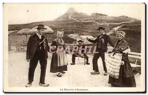 Ansichtskarte AK d Auvergne La Bourree Folklore Costume