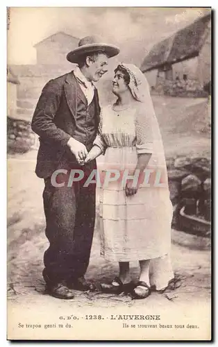 Cartes postales L Auvergne Se trapou genti tu du Folklore Costume