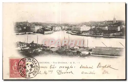 Cartes postales Bayonne Vue Generale Bateau