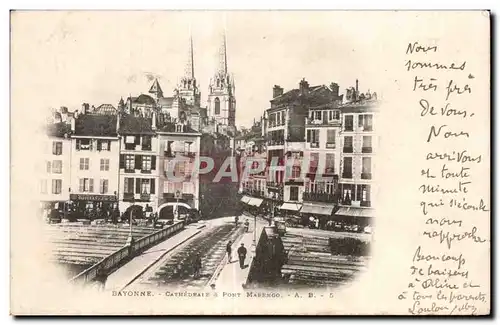 Ansichtskarte AK Bayonne Cathedrale   Pont Marengo