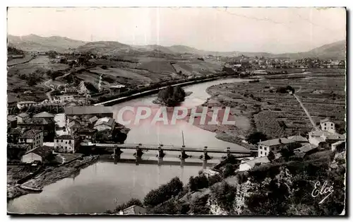 Ansichtskarte AK Behobie (Easses Pyrenees) la Bidassoa Pont International L Ile des Faisans et Behobia