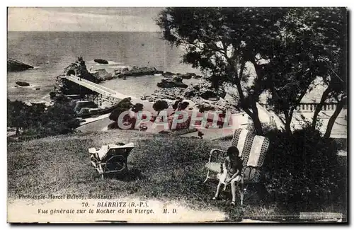 Cartes postales Biarritz (B P ) vue generale sur le Rocher de la Vierge