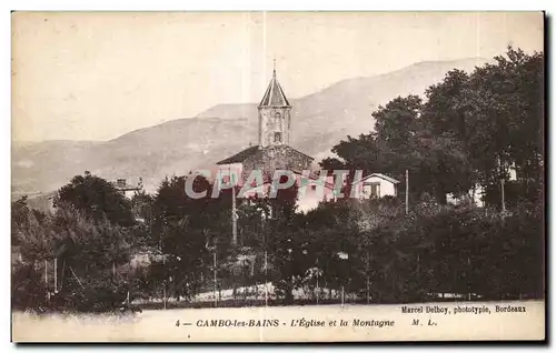 Cartes postales Cambo les Bains L Eglise et la Montagne