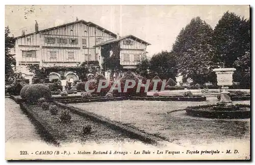 Cartes postales Cambo (B P) Maison Rostand d Arnaga Les Buis Les Vasques Facade principale