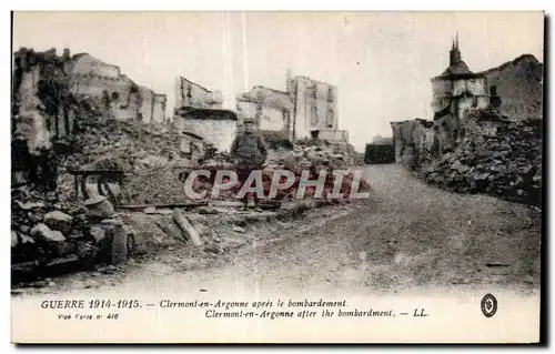 Cartes postales Guerre Clermont en Argonne Clermont en Argonne apres le bombardement Clermont en Argonne after t