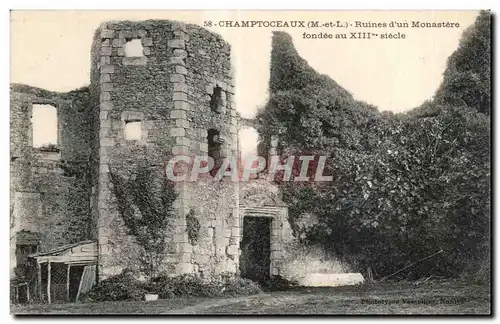 Cartes postales Champtoceaux (M et L) Ruines d un Monastere fondee au XIIIe siecle