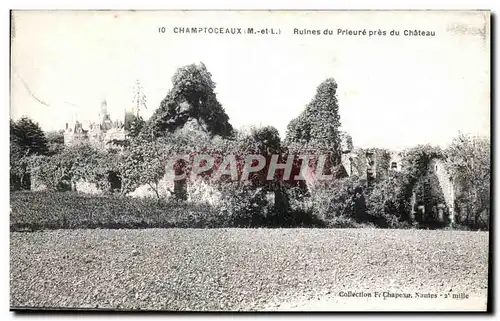 Ansichtskarte AK Champtoceaux (M et L) Ruines du Prieure pres du Chateau Collection F Chapeau Nantes 2 mille