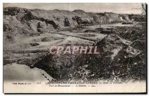 Ansichtskarte AK Les Ruines De La Grande Guerre Env de Verdun Fort de Douaumont L Entree LL