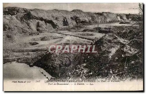 Cartes postales Les Ruines De La Grande Guerre Env de Verdun Fort de Douaumont L Entree LL