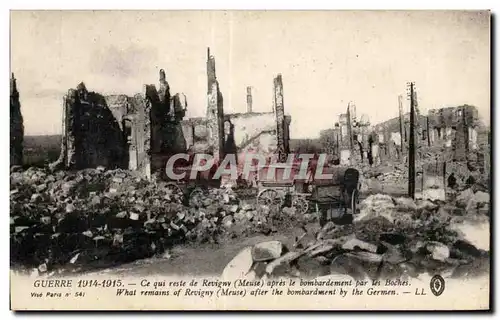 Cartes postales Guerre ce qui reste de Revigny (Meuse) apres le bombardement par les Boches Militaria